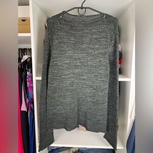 Transit Uomo Wide Knit Crocket Rope Grey Charcoal Sweater Made in Italy Size M